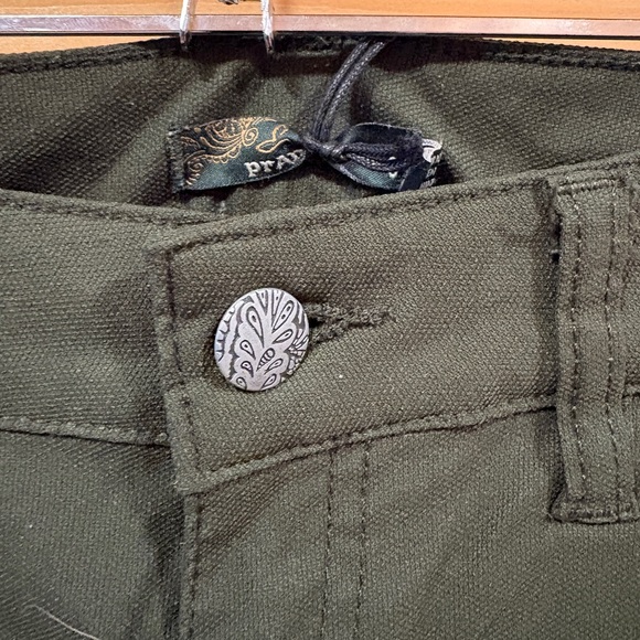 Prana Olive Green Pants with Decorative Button - Picture 2 of 3